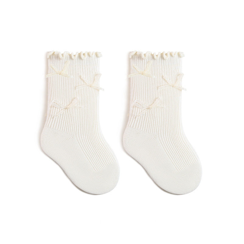 Elegant Bow Edge Socks
