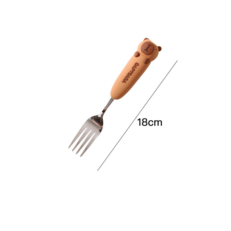 Capybara Kids Fork & Spoon Set