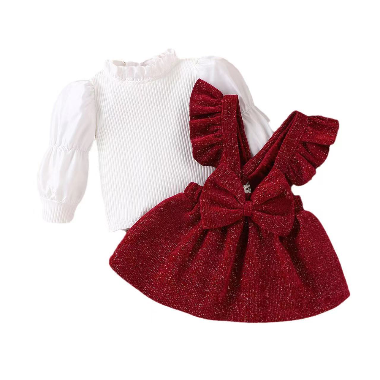 Winter Velvet Dress Set
