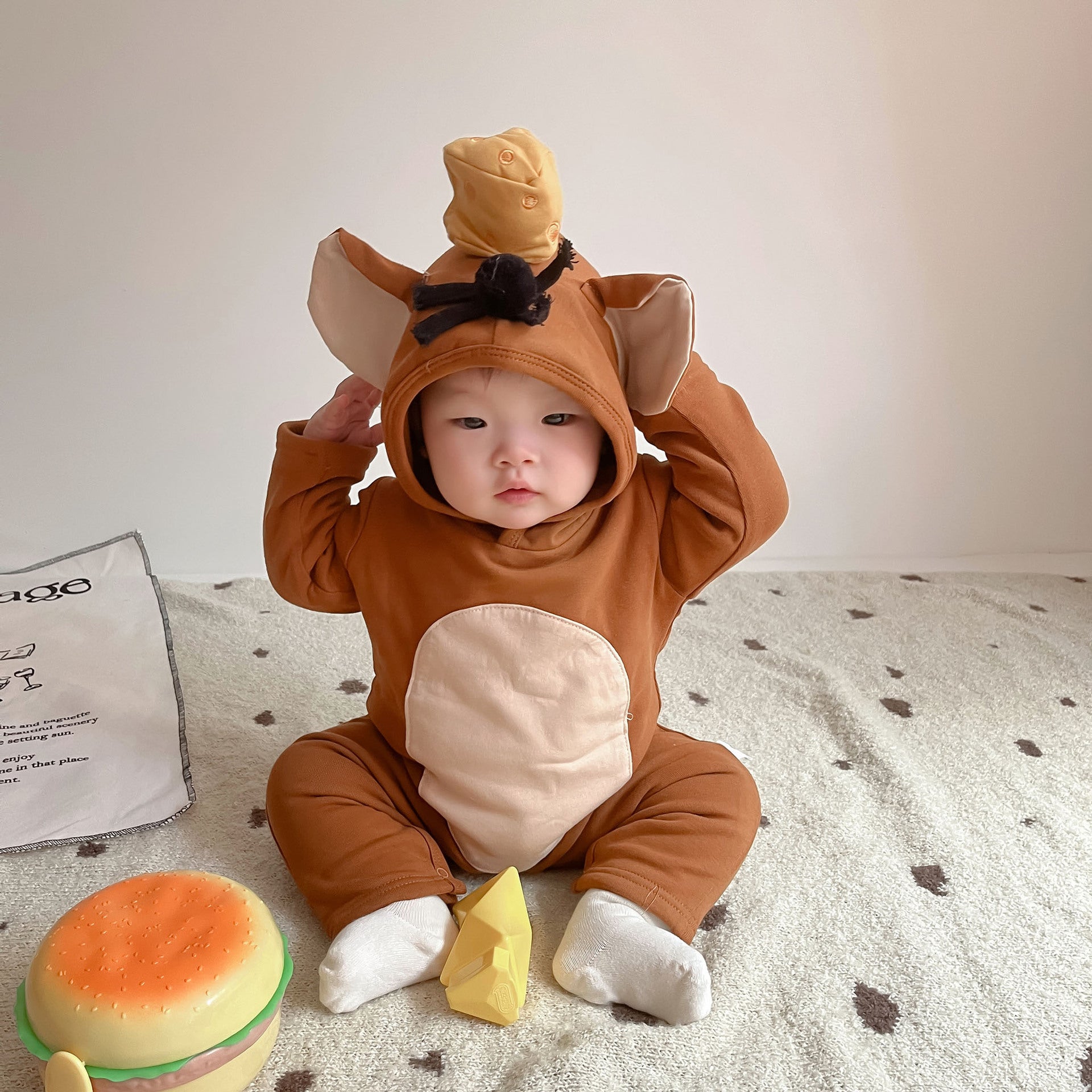 Cozy Mouse Costume Romper