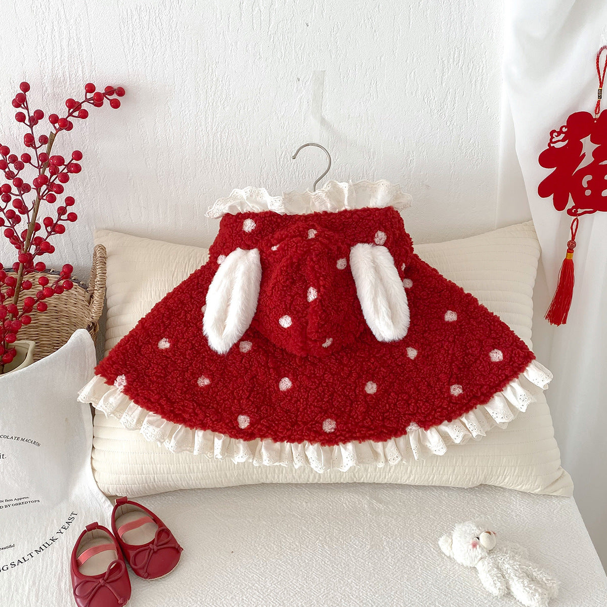 Fuzzy Bunny Ears Cape