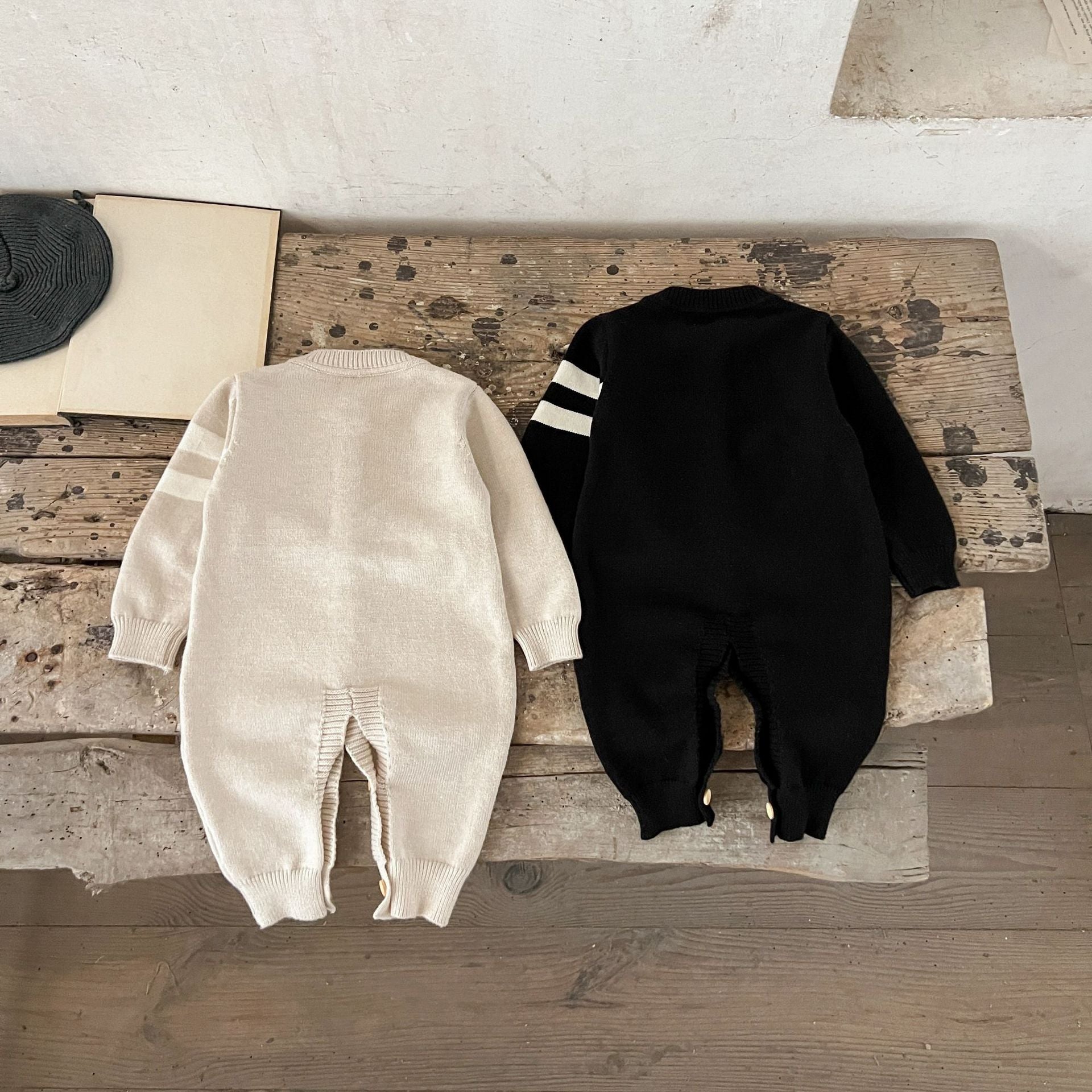 Embroidered Knit Romper