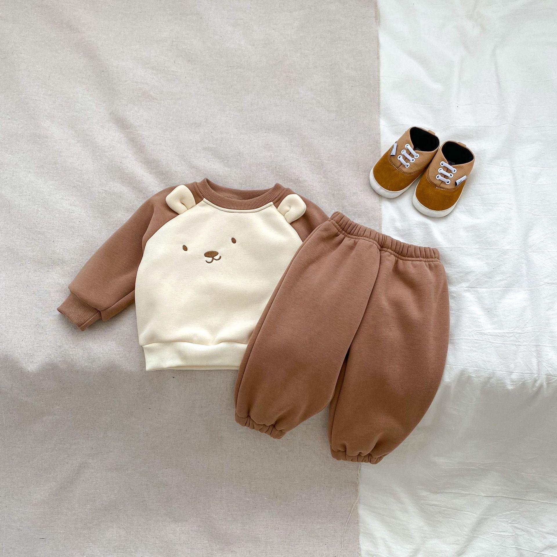 Fuzzy Bear Pullover Set