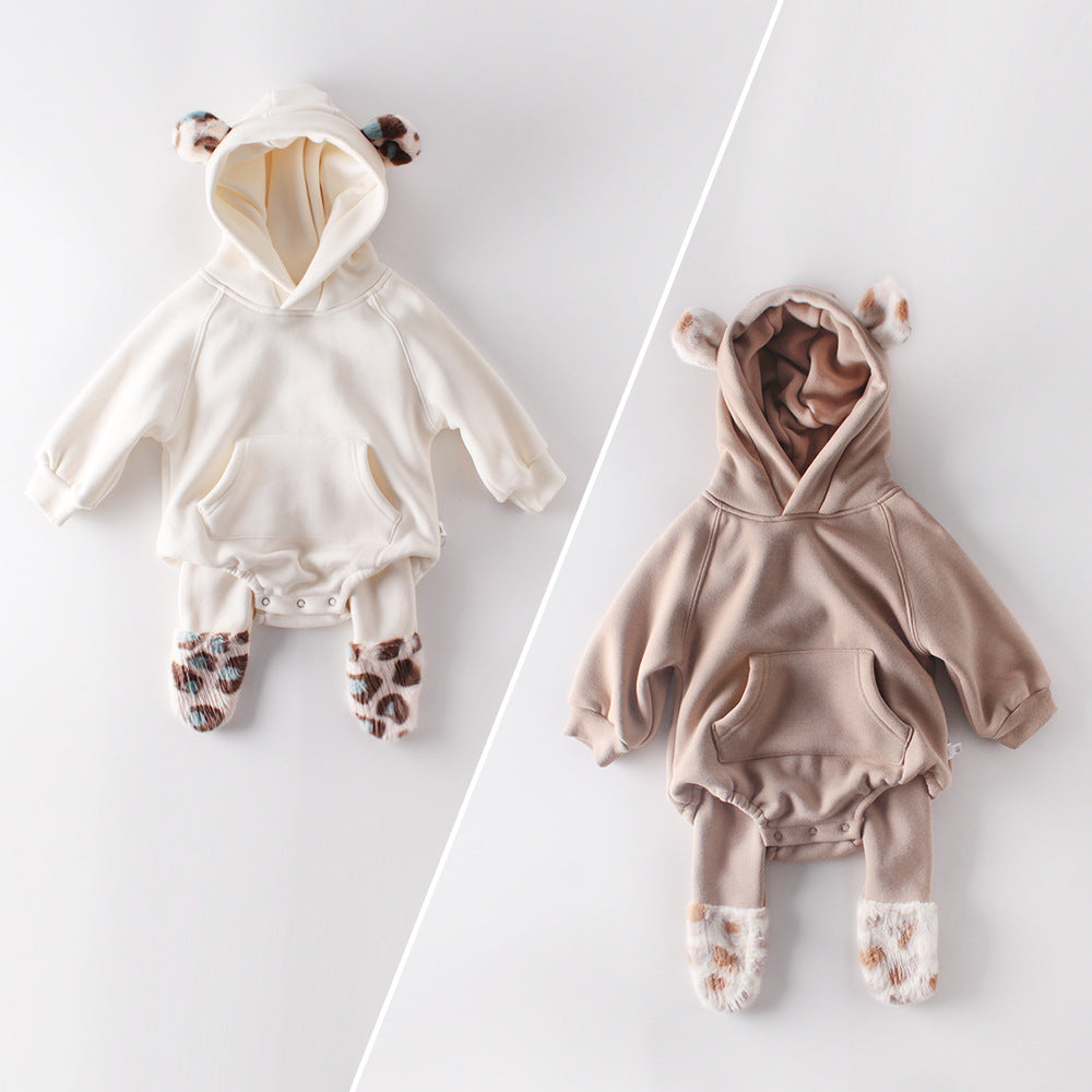 Fuzzy Ears Hooded Romper