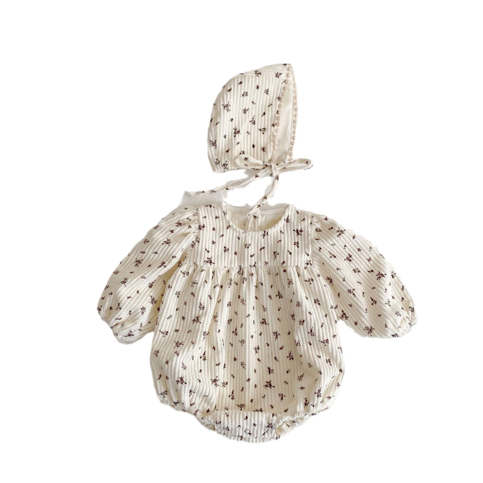 Little Corduroy Romper & Hat Set