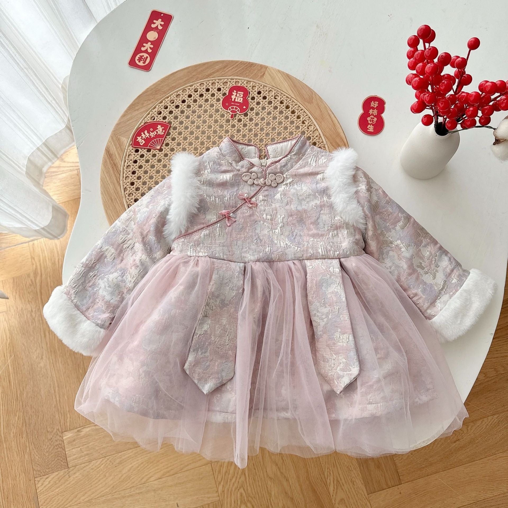 Chinese-Inspired Winter Dress